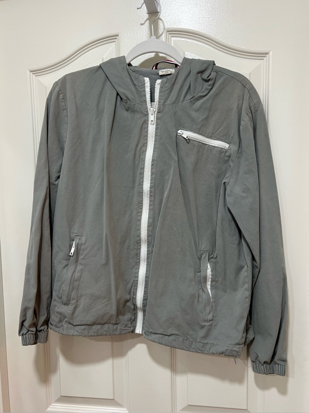 Brandy Melville Hooded Utility Zip-Up Jacket